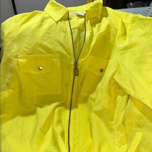 Michael Kors Bright Lemon Zip Jacket with MK Logo Pull